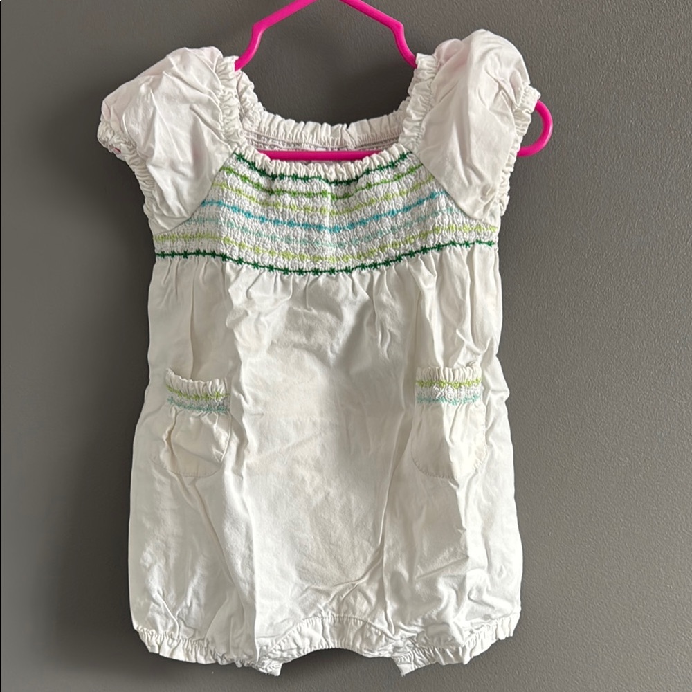 GAP White and Green Romper for Kids